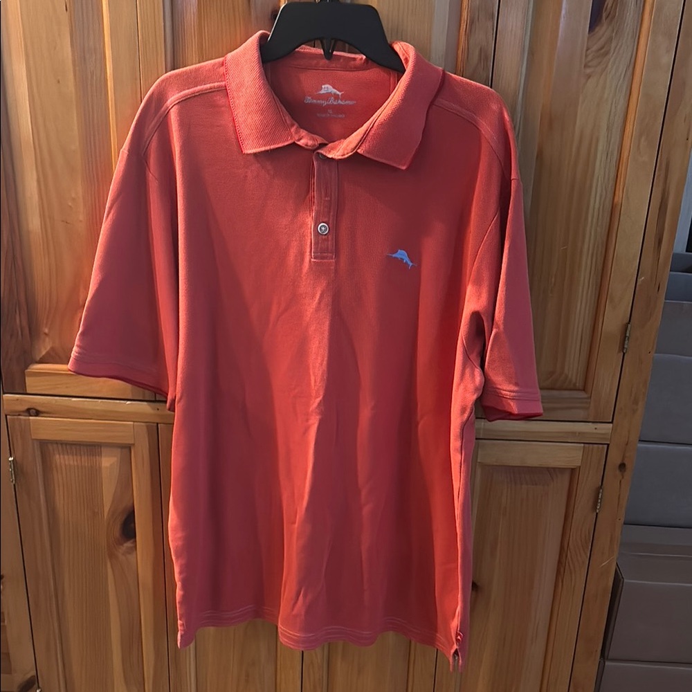 Tommy Bahama Orange Polo Shirt Casual Style